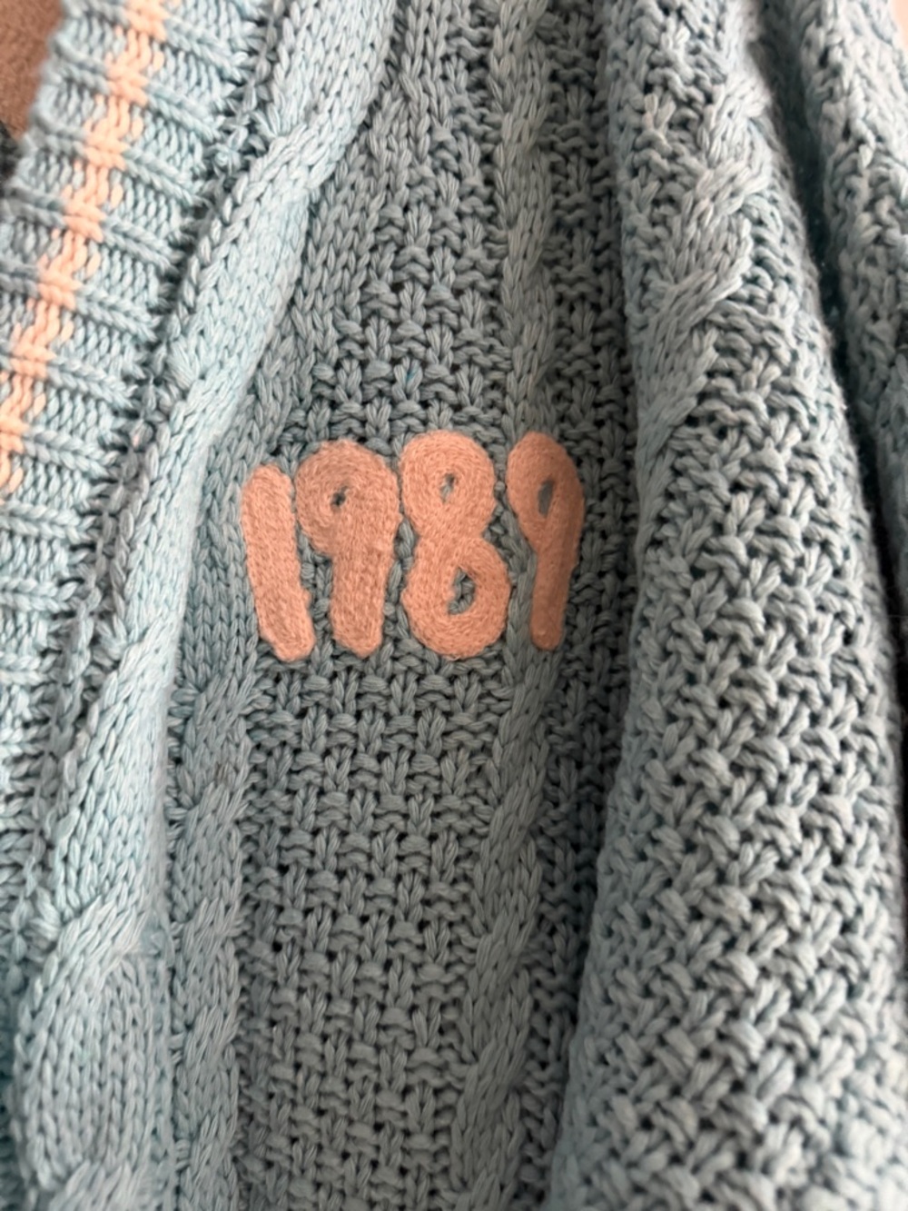 Taylor Swift 1989 Knit Cardigan Sweater - Aqua Blue Never Worn - New Condition - Picture 2 of 4